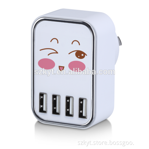 Mobile accessories 4 USB port wall charger, EU wall charger